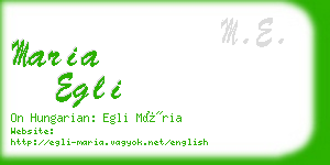 maria egli business card